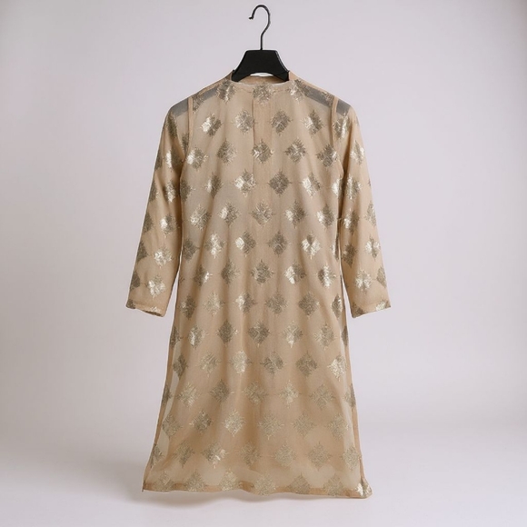 Agha Noor Kurta Indian Pakistan Traditional Ethnic Dress Kurta Medium Embroidery - Picture 3 of 10